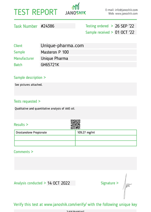 MAST P 100 UNIQUE PHARMA