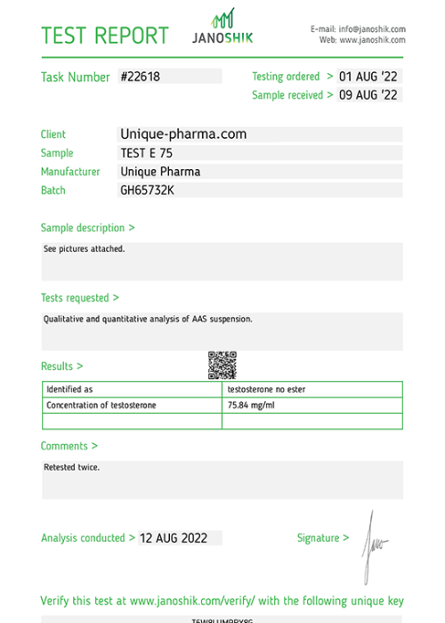 TEST SUSPENSTION UNIQUE PHARMA